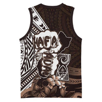 Hafa Adai Guam Discovery Day Basketball Jersey Chamorro Latte Stone Hand Brown Version