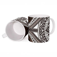 Hafa Adai Guam Discovery Day Ceramic Mug Chamorro Latte Stone Hand Brown Version