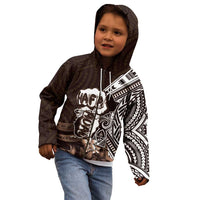 Hafa Adai Guam Discovery Day Kid Hoodie Chamorro Latte Stone Hand Brown Version