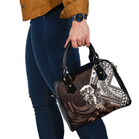 Hafa Adai Guam Discovery Day Shoulder Handbag Chamorro Latte Stone Hand Brown Version