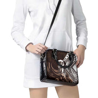 Hafa Adai Guam Discovery Day Shoulder Handbag Chamorro Latte Stone Hand Brown Version