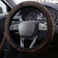 Hafa Adai Guam Discovery Day Steering Wheel Cover Chamorro Latte Stone Hand Brown Version