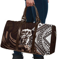 Hafa Adai Guam Discovery Day Travel Bag Chamorro Latte Stone Hand Brown Version