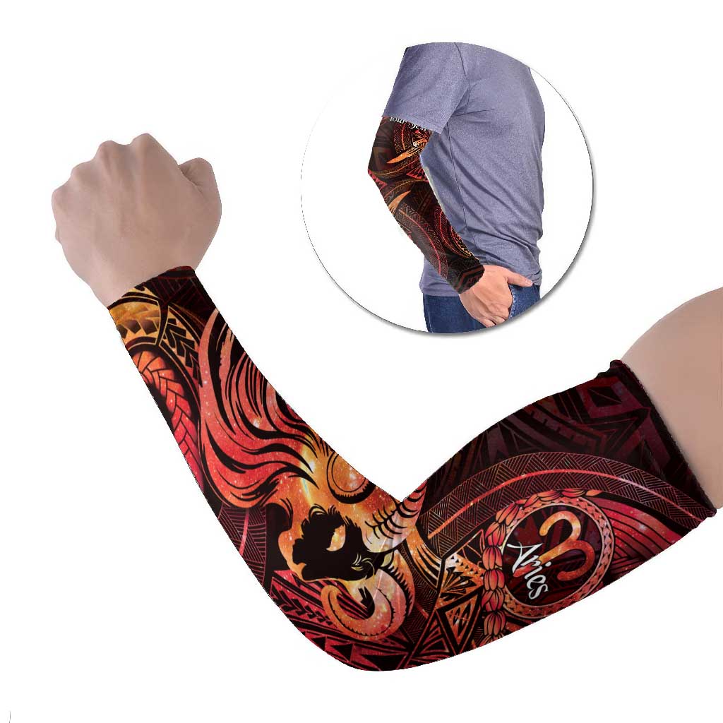 Personalised Polynesia Zodiac Aries Arm Sleeves Galaxy Polynesian Pattern Chest Tattoo Style