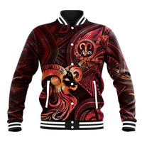 Personalised Polynesia Zodiac Aries Baseball Jacket Galaxy Polynesian Pattern Chest Tattoo Style