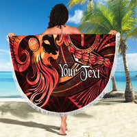 Personalised Polynesia Zodiac Aries Beach Blanket Galaxy Polynesian Pattern Chest Tattoo Style
