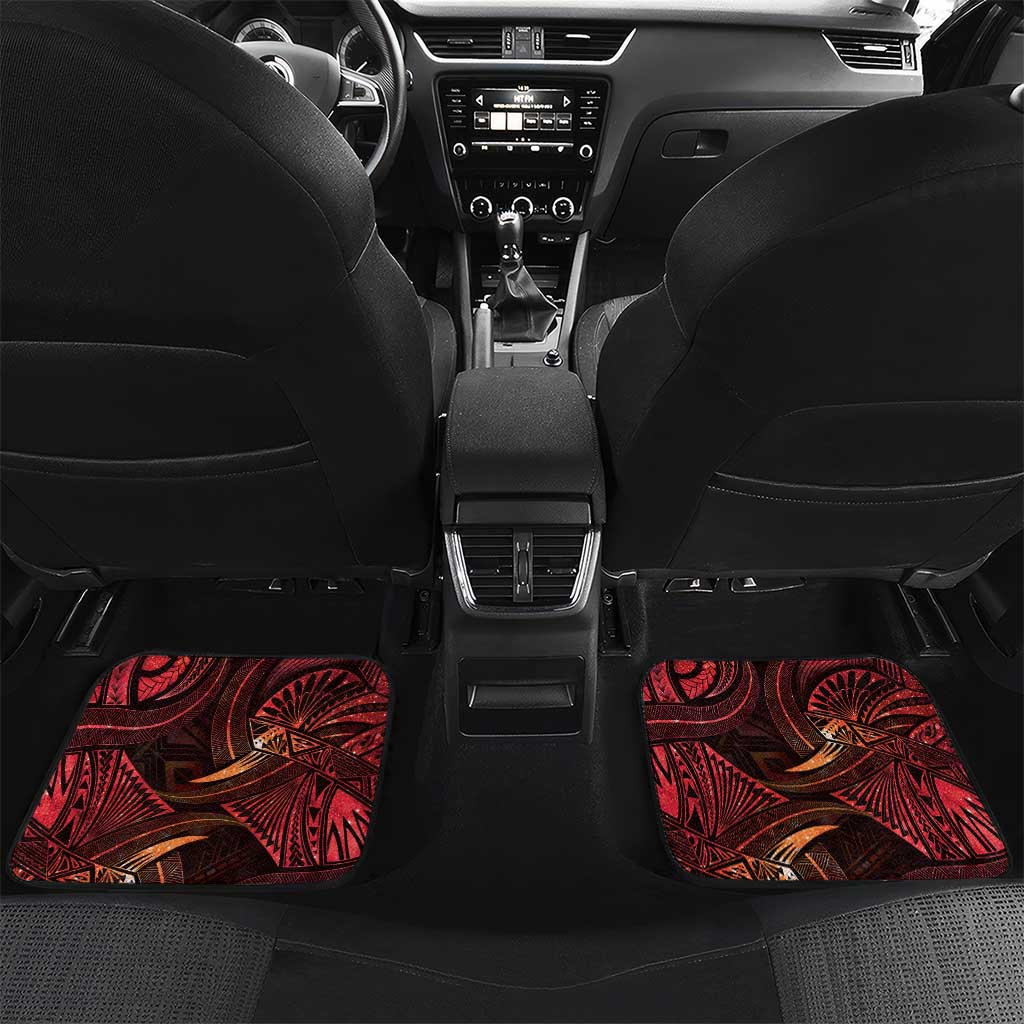 Personalised Polynesia Zodiac Aries Car Mats Galaxy Polynesian Pattern Chest Tattoo Style