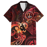 Personalised Polynesia Zodiac Aries Family Matching Off Shoulder Maxi Dress and Hawaiian Shirt Galaxy Polynesian Pattern Chest Tattoo Style