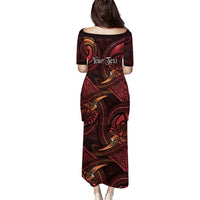 Personalised Polynesia Zodiac Aries Family Matching Puletasi and Hawaiian Shirt Galaxy Polynesian Pattern Chest Tattoo Style