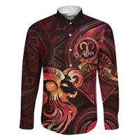 Personalised Polynesia Zodiac Aries Family Matching Short Sleeve Bodycon Dress and Hawaiian Shirt Galaxy Polynesian Pattern Chest Tattoo Style