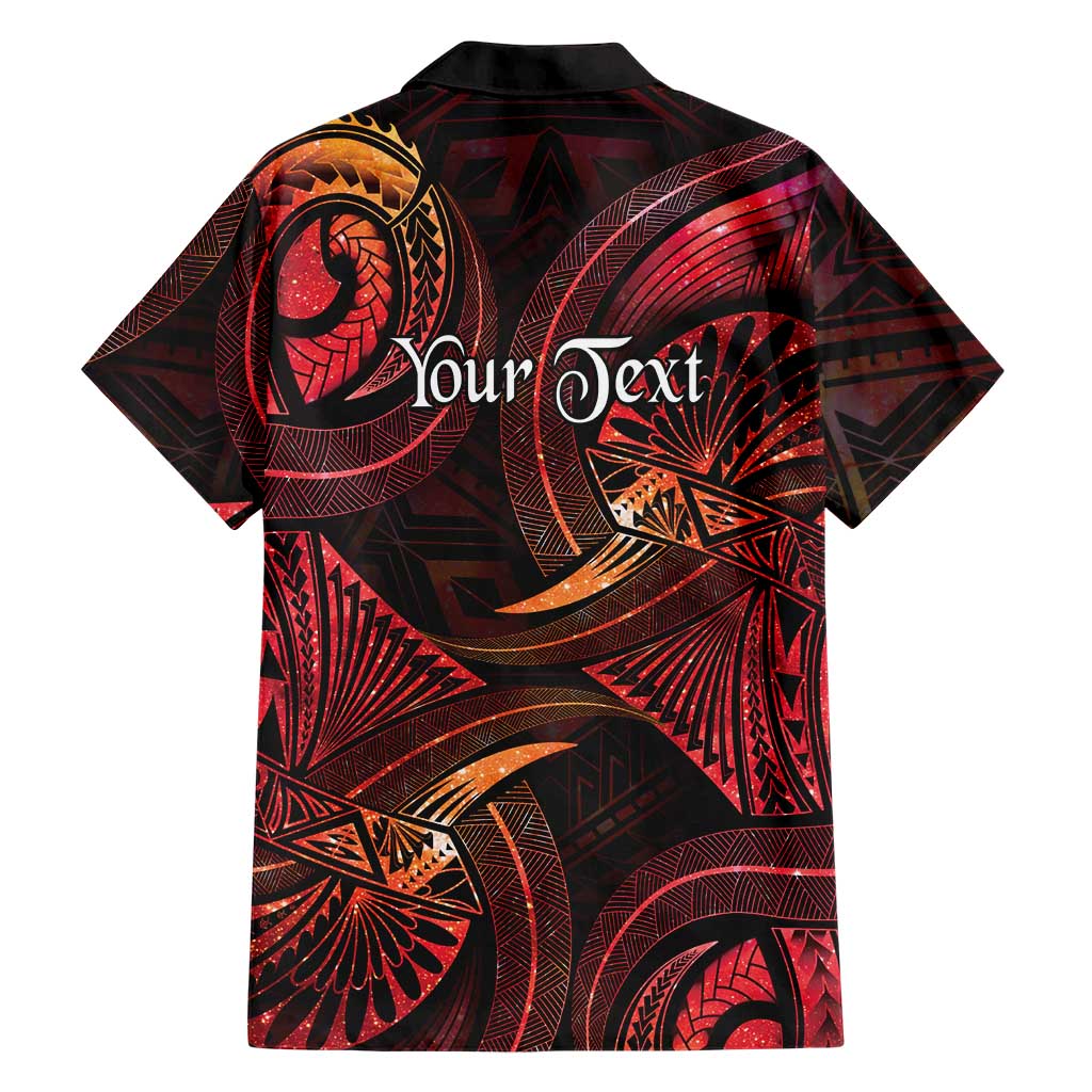 Personalised Polynesia Zodiac Aries Family Matching Tank Maxi Dress and Hawaiian Shirt Galaxy Polynesian Pattern Chest Tattoo Style