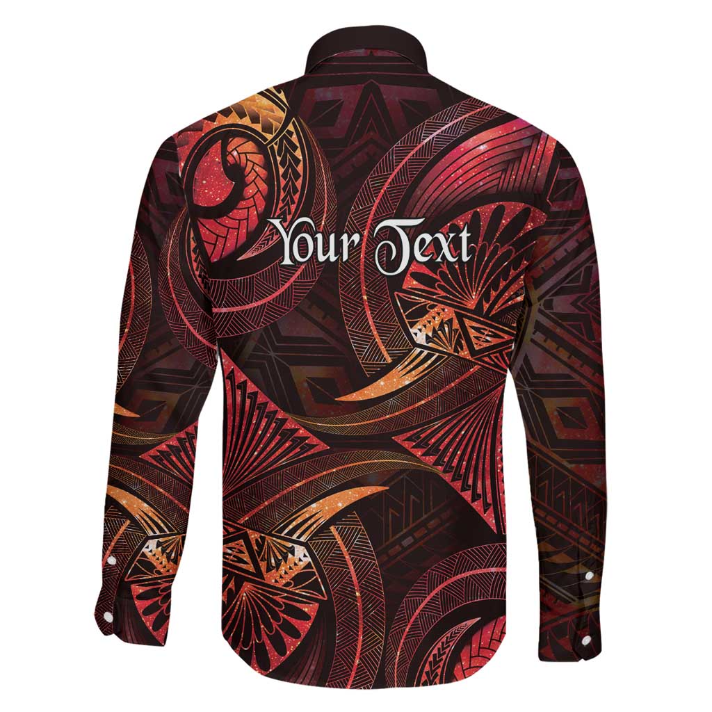 Personalised Polynesia Zodiac Aries Family Matching Tank Maxi Dress and Hawaiian Shirt Galaxy Polynesian Pattern Chest Tattoo Style