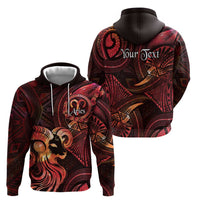 Personalised Polynesia Zodiac Aries Hoodie Galaxy Polynesian Pattern Chest Tattoo Style