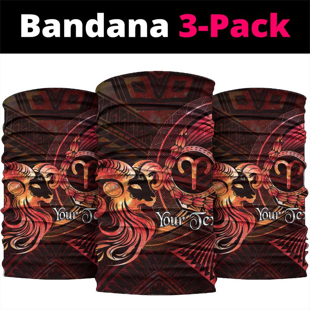 Personalised Polynesia Zodiac Aries Neck Gaiter Galaxy Polynesian Pattern Chest Tattoo Style