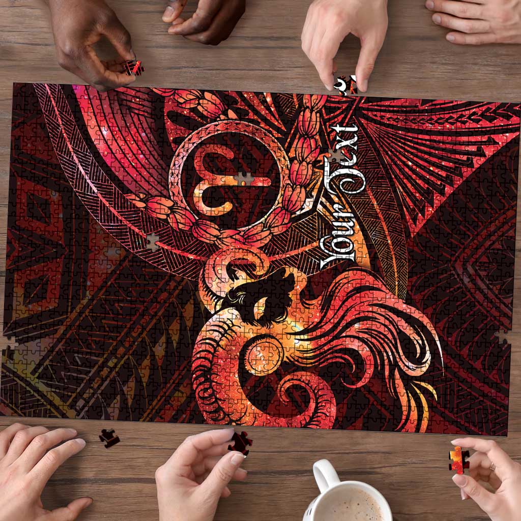 Personalised Polynesia Zodiac Aries Puzzle Galaxy Polynesian Pattern Chest Tattoo Style