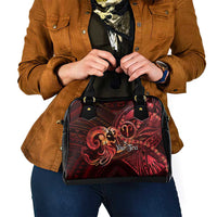 Personalised Polynesia Zodiac Aries Shoulder Handbag Galaxy Polynesian Pattern Chest Tattoo Style