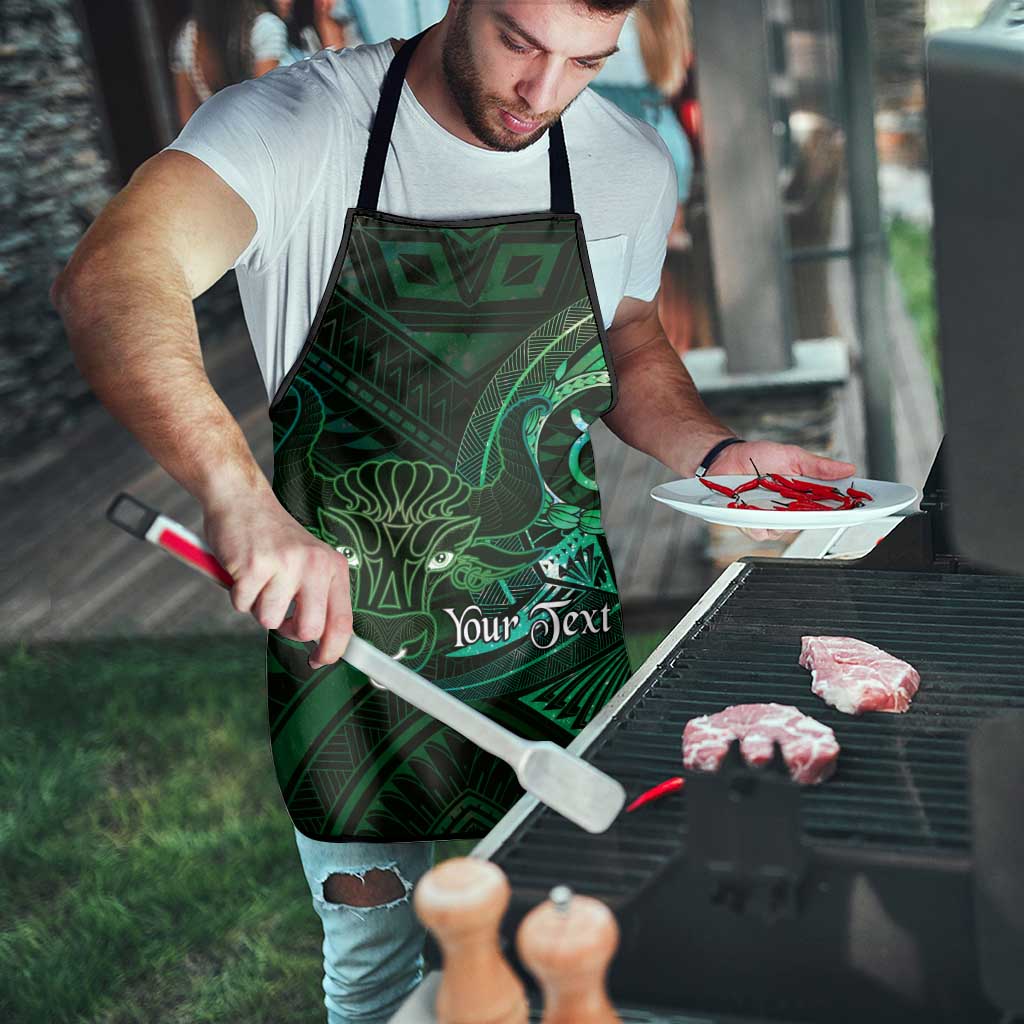 Personalised Polynesia Zodiac Taurus Apron Galaxy Polynesian Pattern Chest Tattoo Style