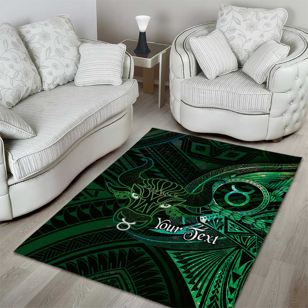 Personalised Polynesia Zodiac Taurus Area Rug Galaxy Polynesian Pattern Chest Tattoo Style
