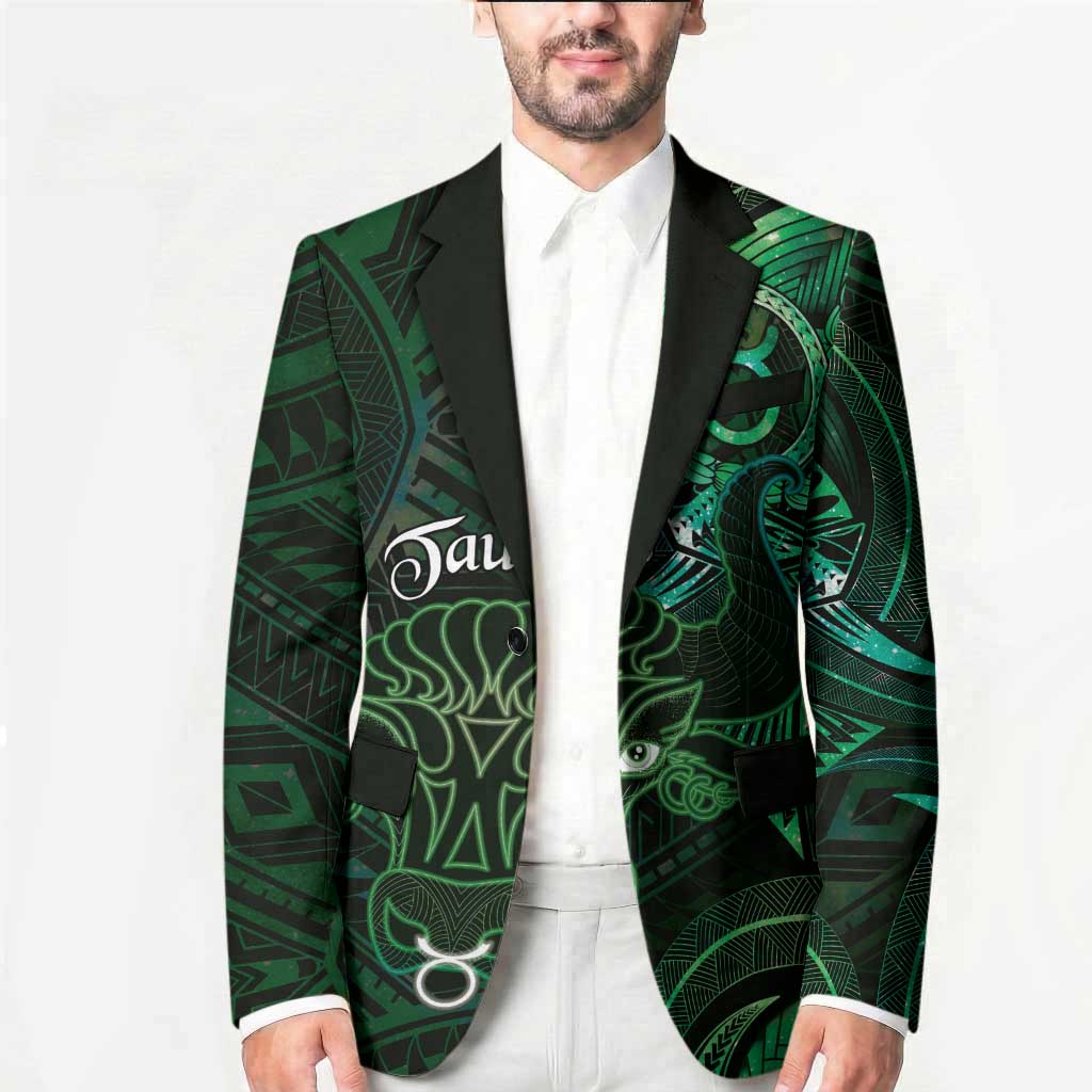 Personalised Polynesia Zodiac Taurus Blazer Galaxy Polynesian Pattern Chest Tattoo Style