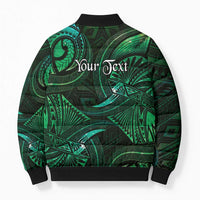 Personalised Polynesia Zodiac Taurus Bomber Puffer Jacket Galaxy Polynesian Pattern Chest Tattoo Style
