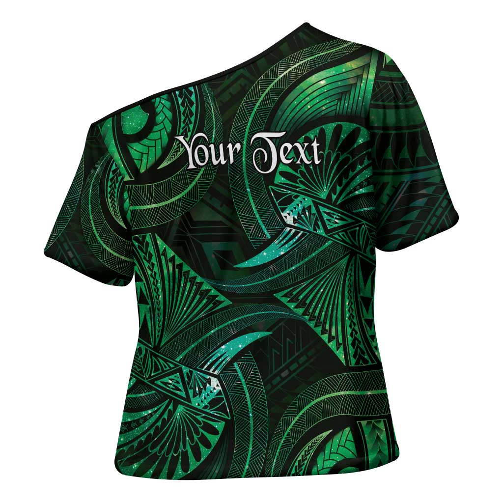 Personalised Polynesia Zodiac Taurus Cross Shoulder Shirt Galaxy Polynesian Pattern Chest Tattoo Style