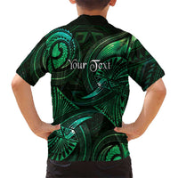 Personalised Polynesia Zodiac Taurus Family Matching Mermaid Dress and Hawaiian Shirt Galaxy Polynesian Pattern Chest Tattoo Style