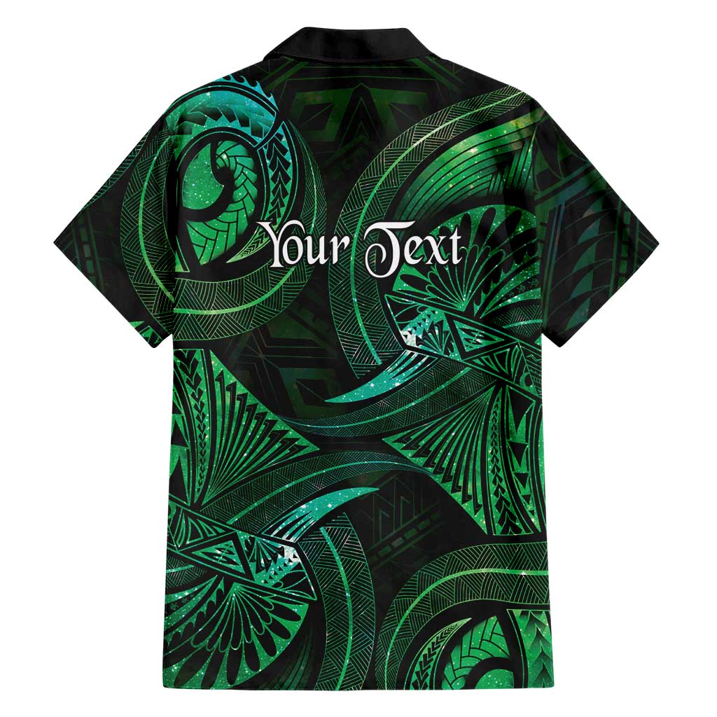 Personalised Polynesia Zodiac Taurus Family Matching Off Shoulder Short Dress and Hawaiian Shirt Galaxy Polynesian Pattern Chest Tattoo Style
