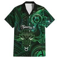 Personalised Polynesia Zodiac Taurus Family Matching Puletasi and Hawaiian Shirt Galaxy Polynesian Pattern Chest Tattoo Style