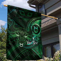 Personalised Polynesia Zodiac Taurus Garden Flag Galaxy Polynesian Pattern Chest Tattoo Style