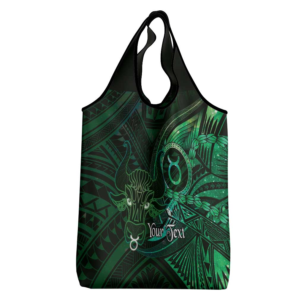 Personalised Polynesia Zodiac Taurus Grocery Bag Galaxy Polynesian Pattern Chest Tattoo Style