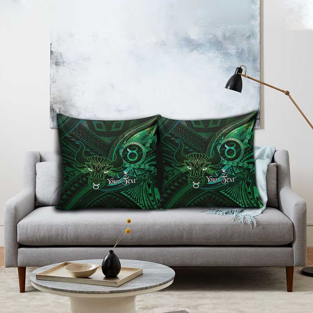Personalised Polynesia Zodiac Taurus Pillow Cover Galaxy Polynesian Pattern Chest Tattoo Style