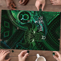 Personalised Polynesia Zodiac Taurus Puzzle Galaxy Polynesian Pattern Chest Tattoo Style