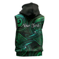 Personalised Polynesia Zodiac Taurus Sleeveless Hoodie Galaxy Polynesian Pattern Chest Tattoo Style