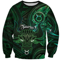 Personalised Polynesia Zodiac Taurus Sweatshirt Galaxy Polynesian Pattern Chest Tattoo Style
