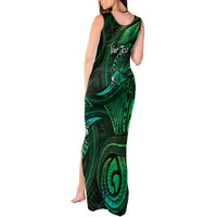 Personalised Polynesia Zodiac Taurus Tank Maxi Dress Galaxy Polynesian Pattern Chest Tattoo Style