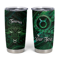 Personalised Polynesia Zodiac Taurus Tumbler Cup Galaxy Polynesian Pattern Chest Tattoo Style