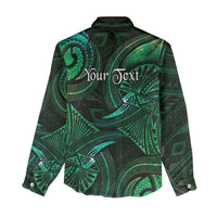 Personalised Polynesia Zodiac Taurus Women Casual Shirt Galaxy Polynesian Pattern Chest Tattoo Style
