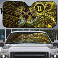 Personalised Polynesia Zodiac Gemini Auto Sun Shade Galaxy Polynesian Pattern Chest Tattoo Style