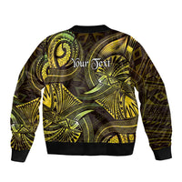 Personalised Polynesia Zodiac Gemini Bomber Jacket Galaxy Polynesian Pattern Chest Tattoo Style