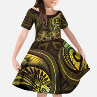 Personalised Polynesia Zodiac Gemini Family Matching Short Sleeve Bodycon Dress and Hawaiian Shirt Galaxy Polynesian Pattern Chest Tattoo Style