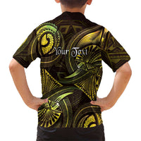 Personalised Polynesia Zodiac Gemini Family Matching Tank Maxi Dress and Hawaiian Shirt Galaxy Polynesian Pattern Chest Tattoo Style