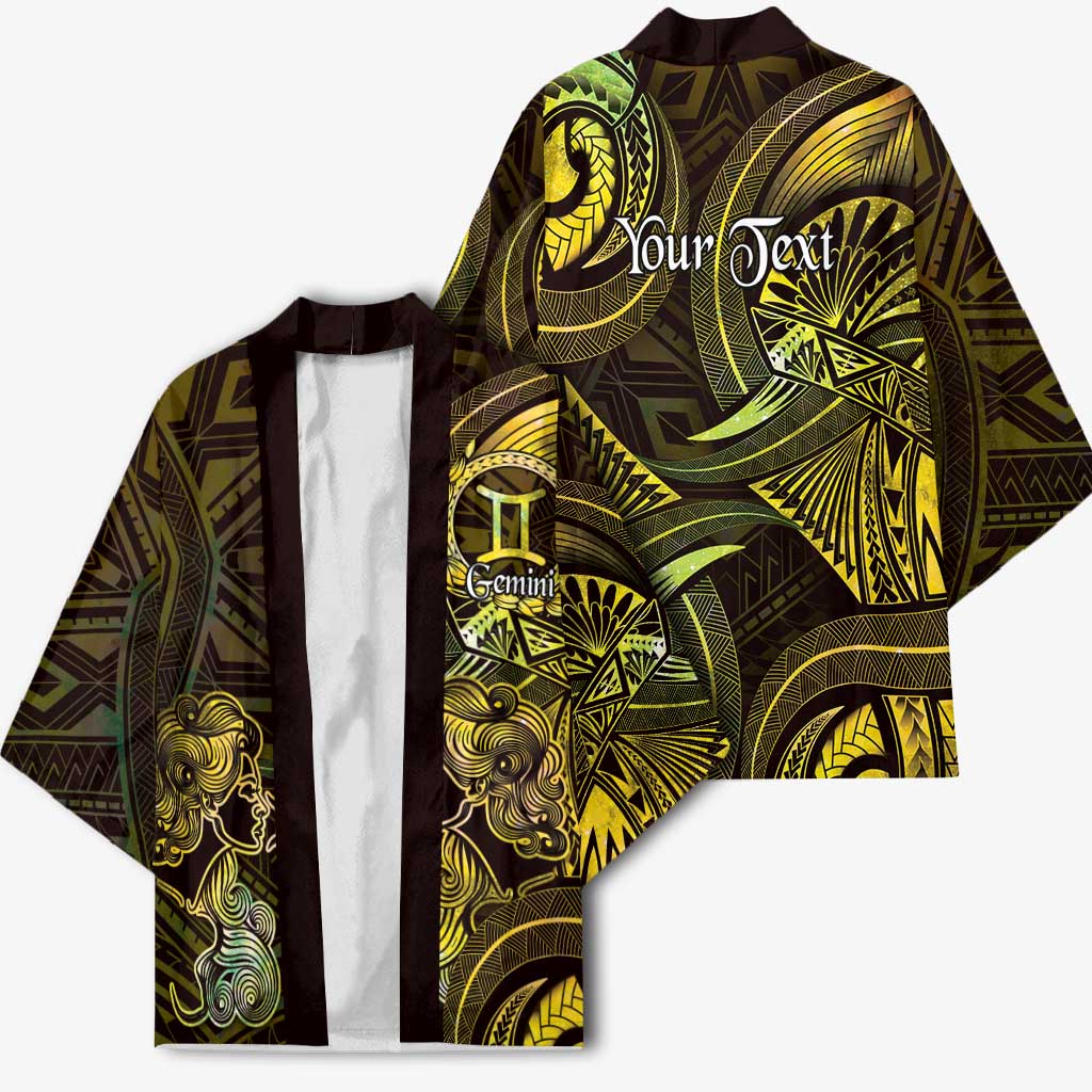 Personalised Polynesia Zodiac Gemini Kimono Galaxy Polynesian Pattern Chest Tattoo Style
