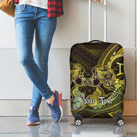 Personalised Polynesia Zodiac Gemini Luggage Cover Galaxy Polynesian Pattern Chest Tattoo Style