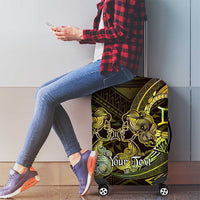Personalised Polynesia Zodiac Gemini Luggage Cover Galaxy Polynesian Pattern Chest Tattoo Style