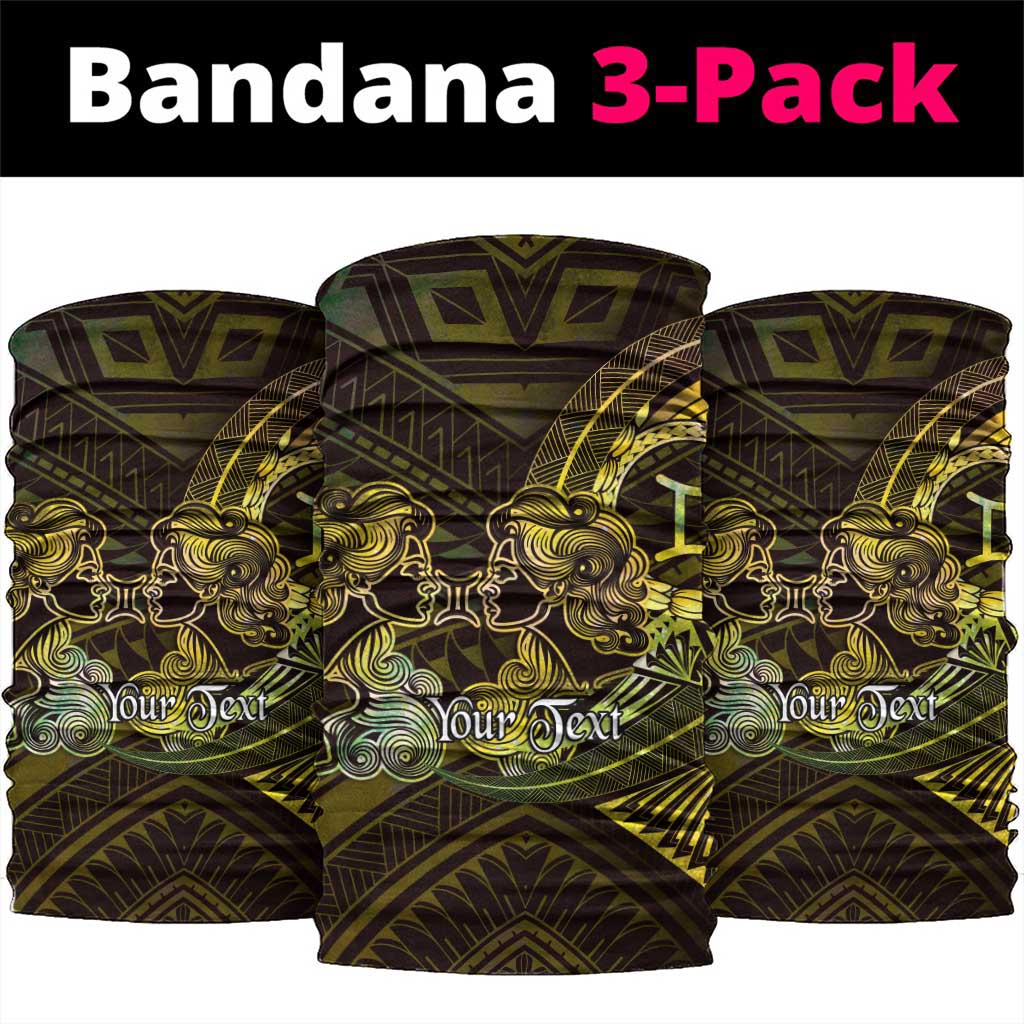 Personalised Polynesia Zodiac Gemini Neck Gaiter Galaxy Polynesian Pattern Chest Tattoo Style