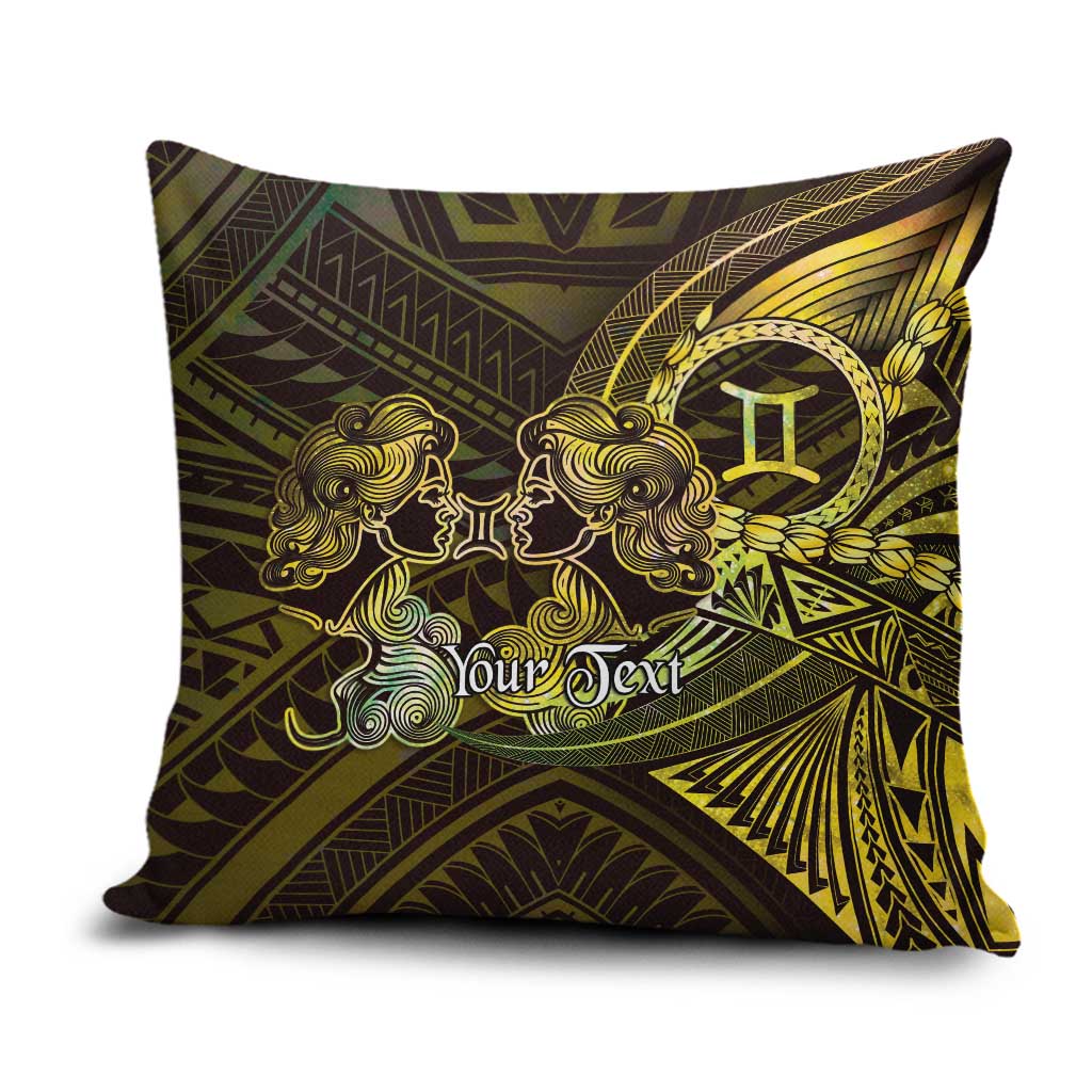 Personalised Polynesia Zodiac Gemini Pillow Cover Galaxy Polynesian Pattern Chest Tattoo Style