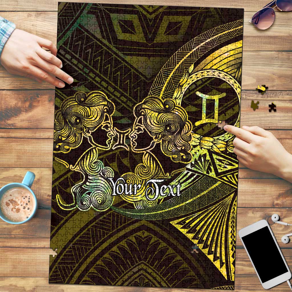 Personalised Polynesia Zodiac Gemini Puzzle Galaxy Polynesian Pattern Chest Tattoo Style