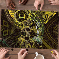 Personalised Polynesia Zodiac Gemini Puzzle Galaxy Polynesian Pattern Chest Tattoo Style