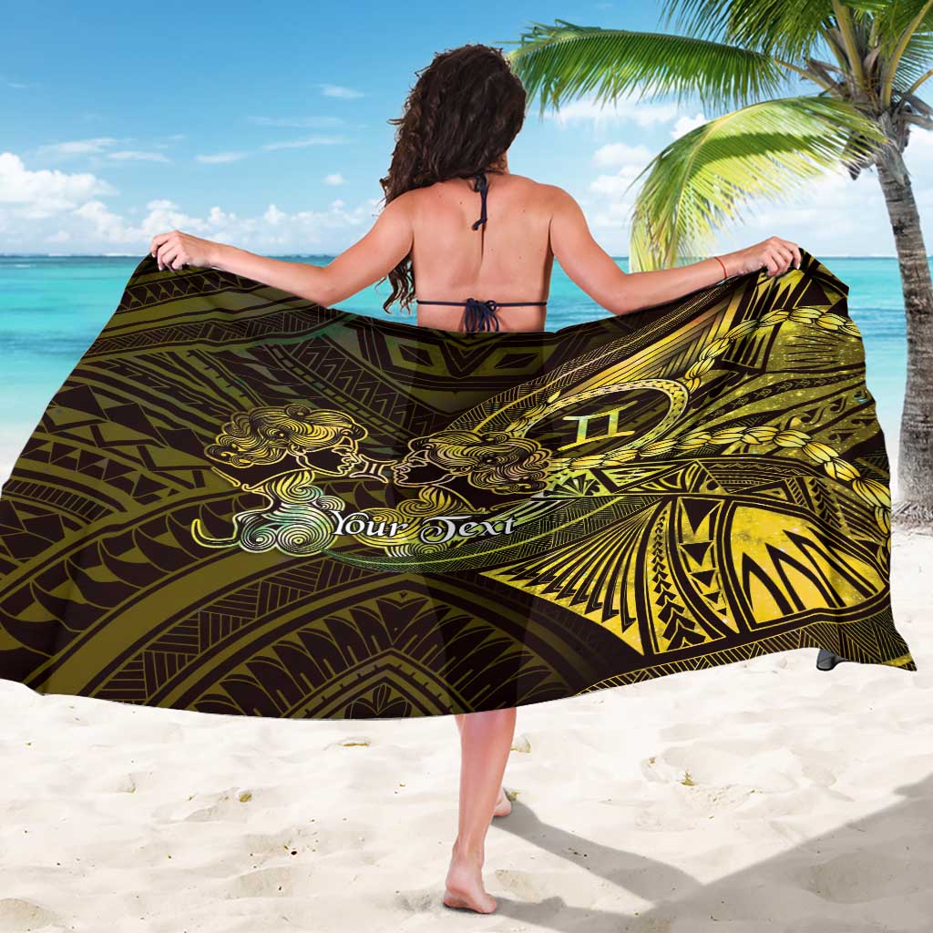 Personalised Polynesia Zodiac Gemini Sarong Galaxy Polynesian Pattern Chest Tattoo Style