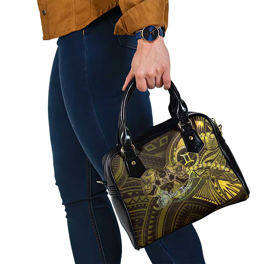 Personalised Polynesia Zodiac Gemini Shoulder Handbag Galaxy Polynesian Pattern Chest Tattoo Style